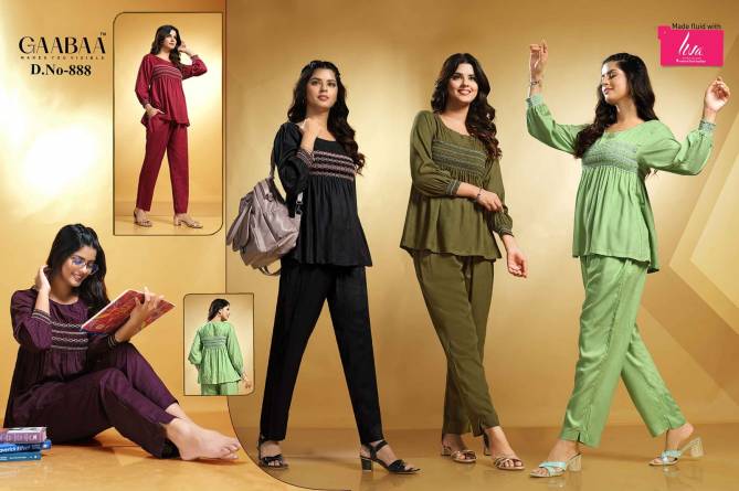 Gaabaa Designer Rayon Cord Set Ladies Top With Bottom Wholesale Shop In Surat